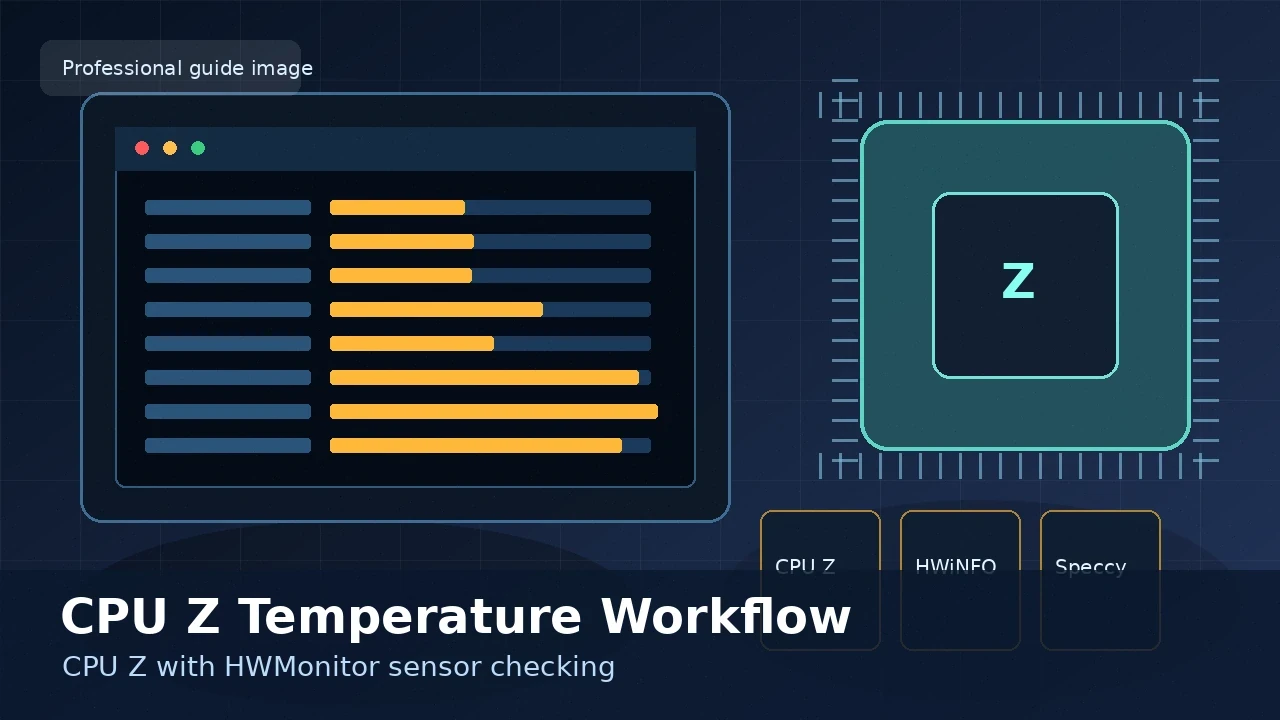 HWMonitor and CPUZ open together showing temperatures and clocks