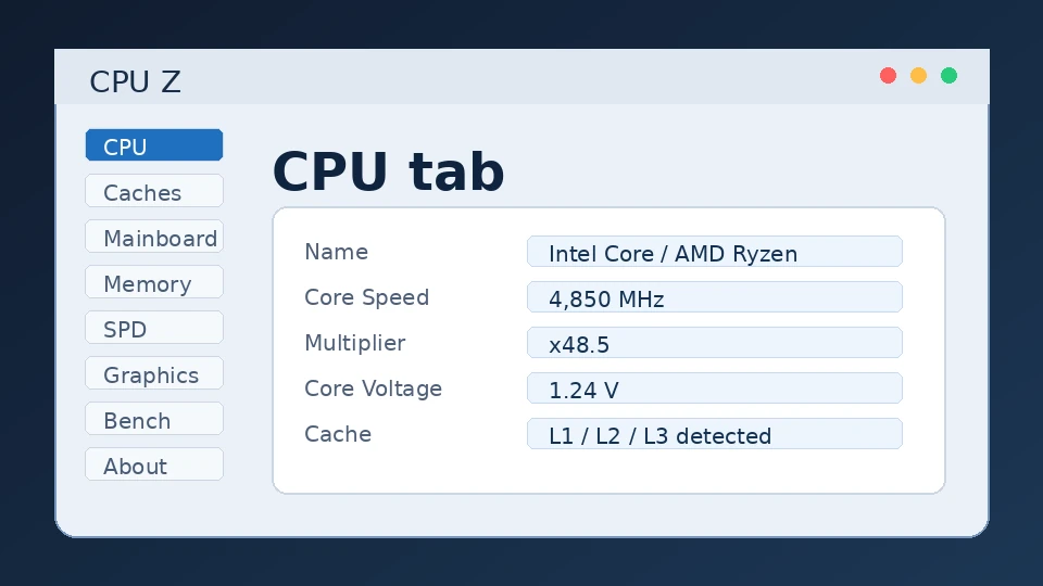 CPUZ CPU tab showing processor details
